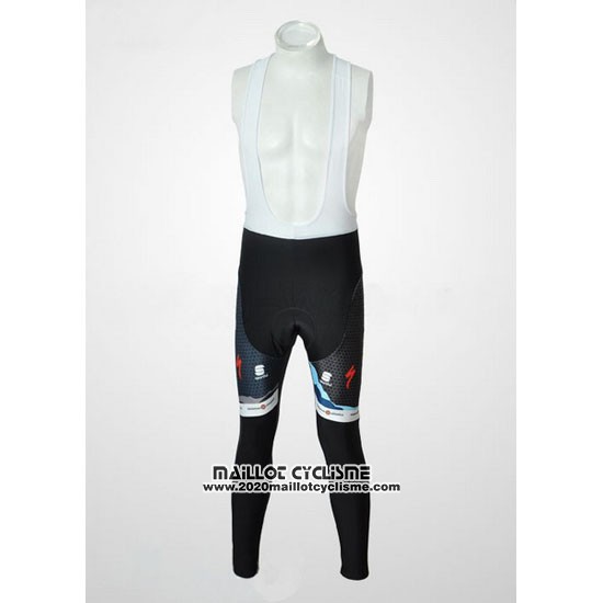 2010 Maillot Ciclismo Saxo Bank Noir et Blanc Manches Longues et Cuissard